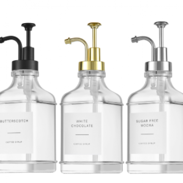 400ml Square Glass Soap Dispenser Bottle