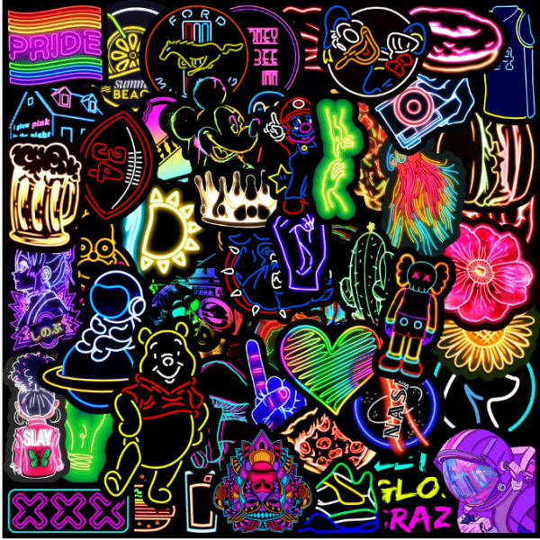 Neon Graffiti Sticker