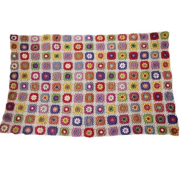 Hand-Woven Flower Blanket